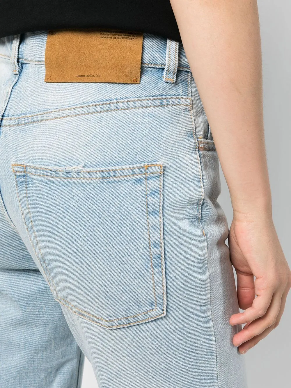Washed denim jeans