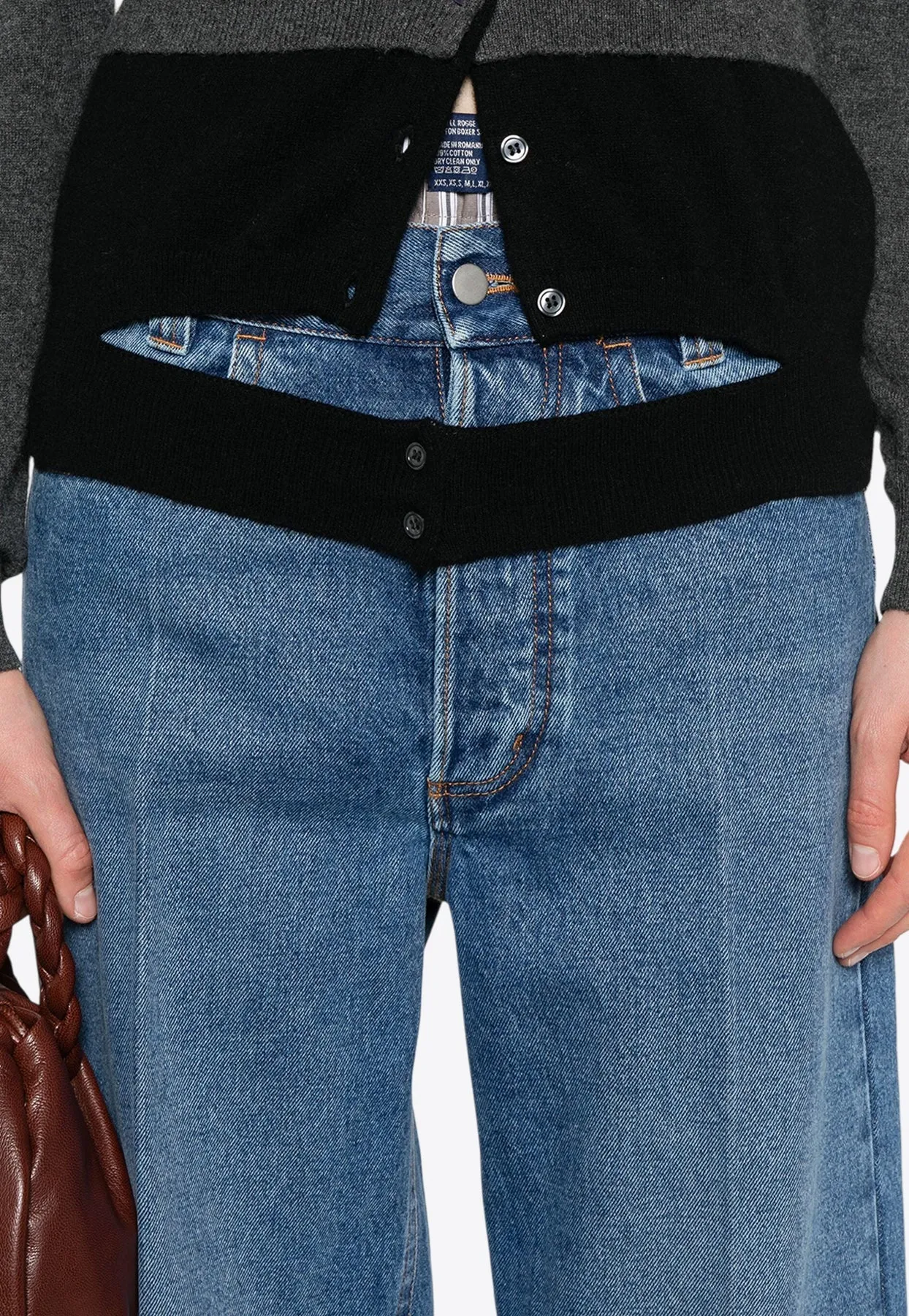 Washed Straight-Leg Jeans