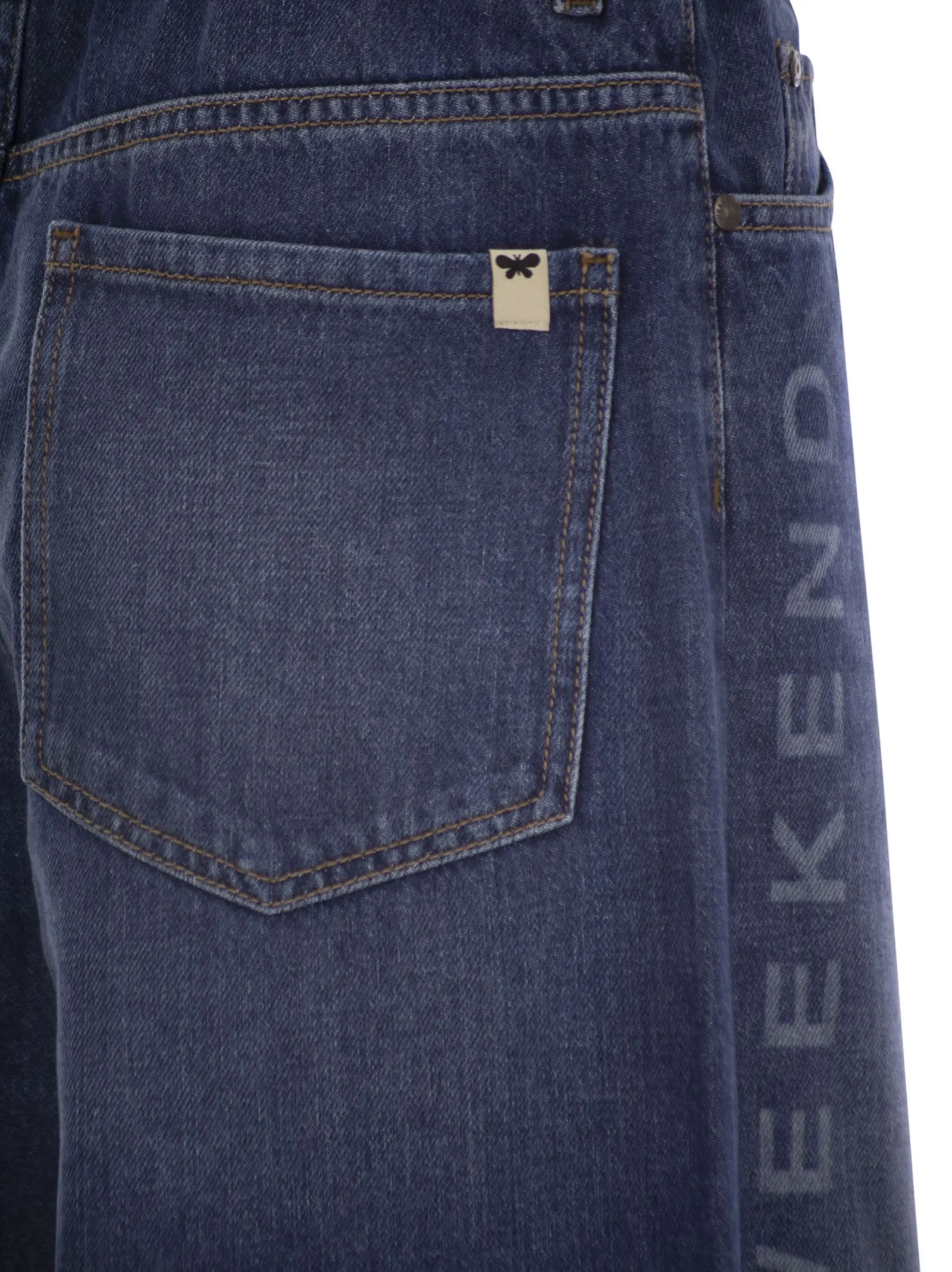 Weekend Max Mara Lisotte Wide Denim Jeans With Logo