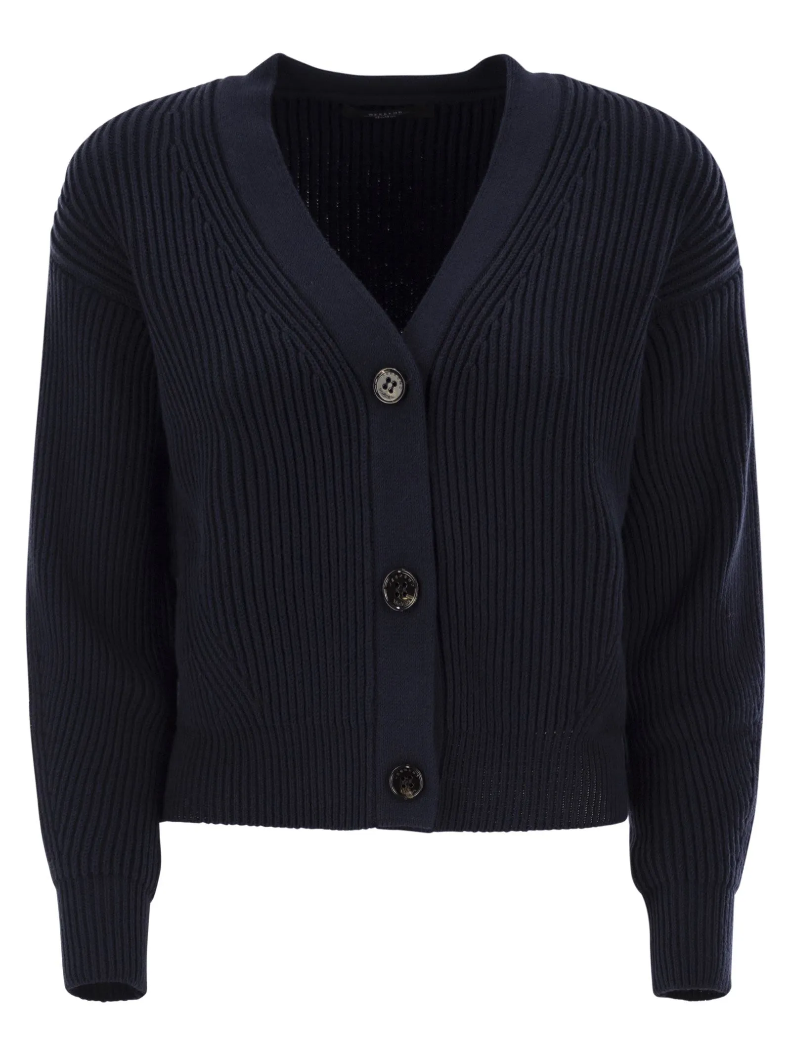 Weekend Max Mara Nirvana Ribbed Cotton Yarn Cardigan