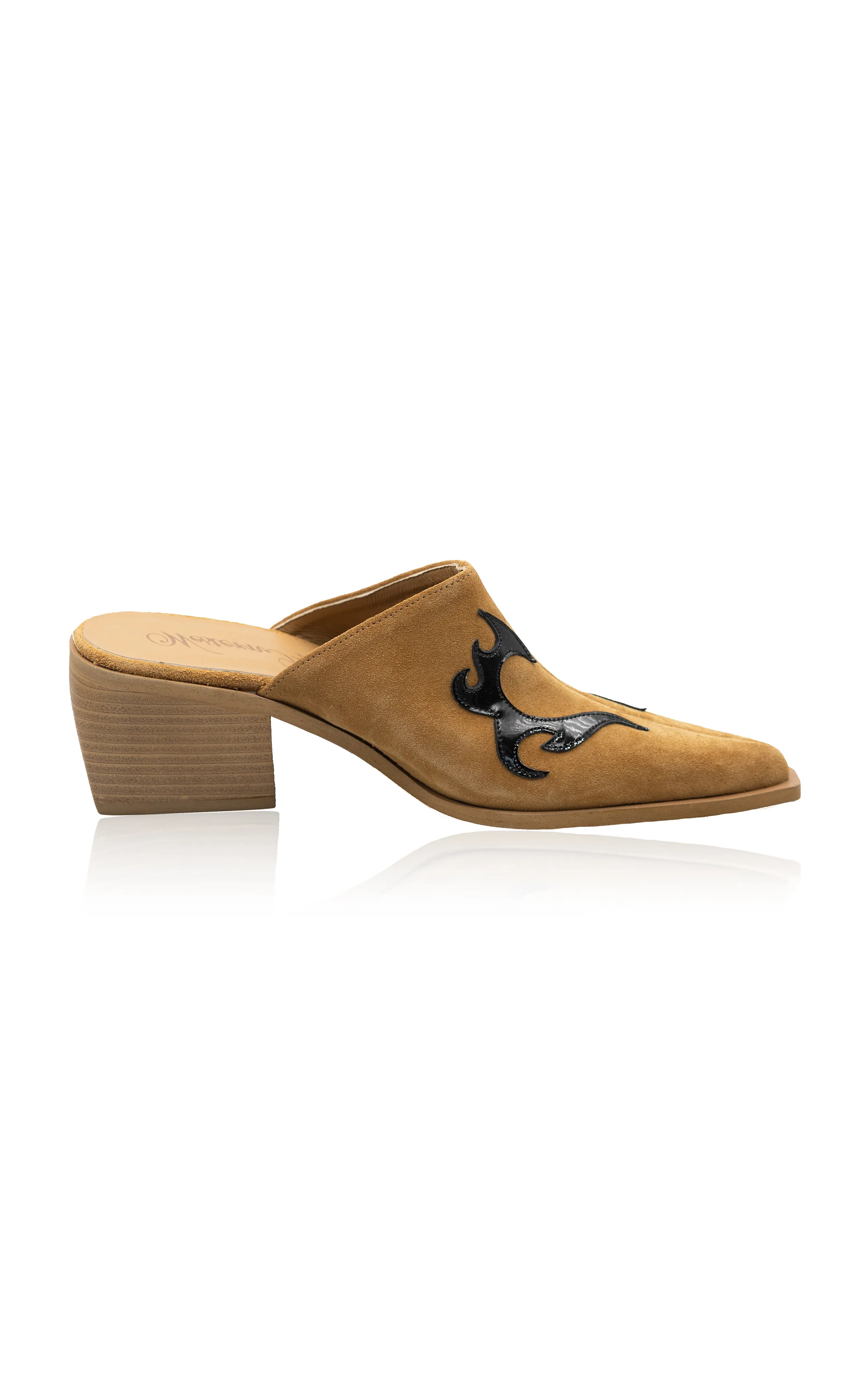 Western Affair Tribal Heart Saddle Embroidered Leather Mules