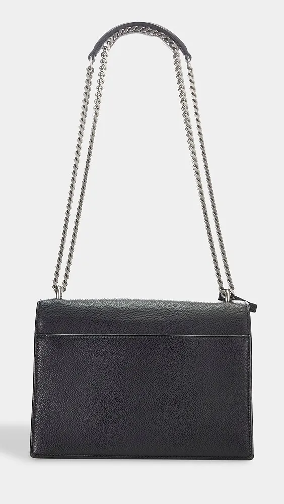 What Goes Around Comes Around   YSL Black Calfskin Sunset Medium Crossbody Bag 