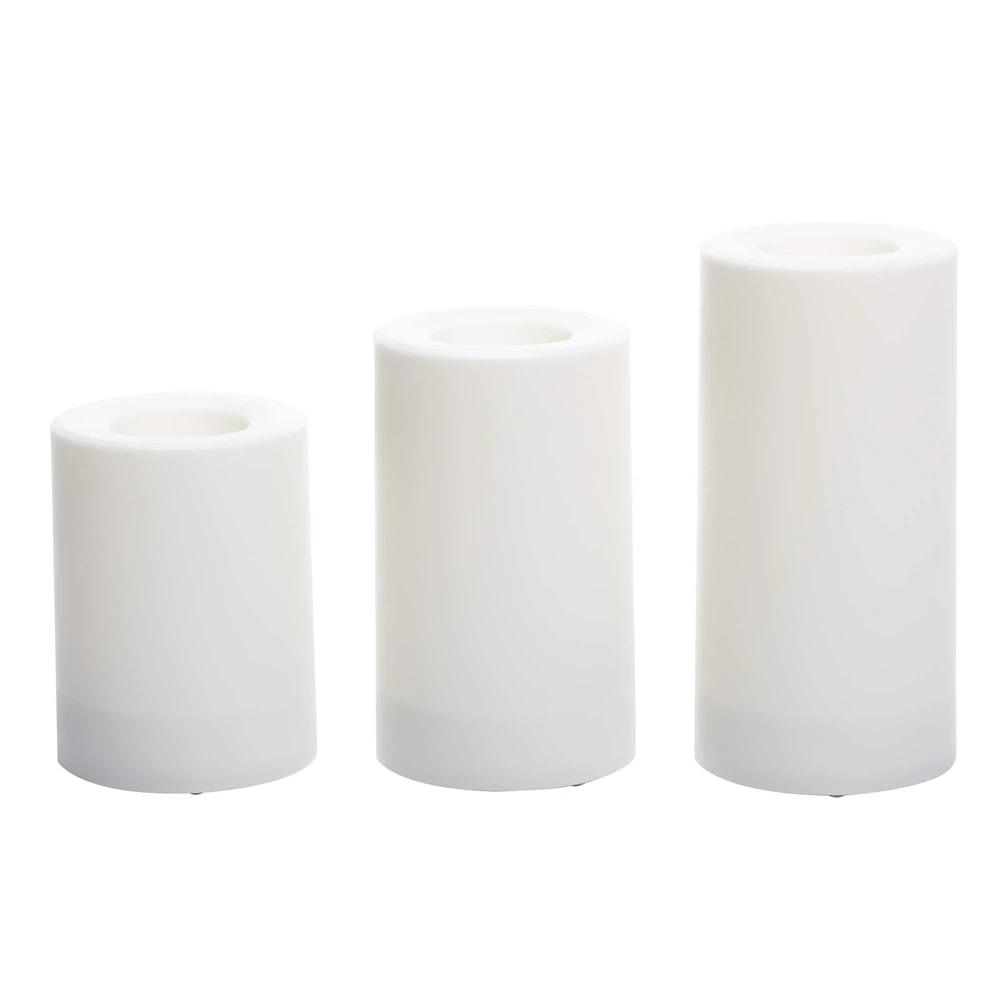 White 3-Pack LED Pillar Candles by Ashland®