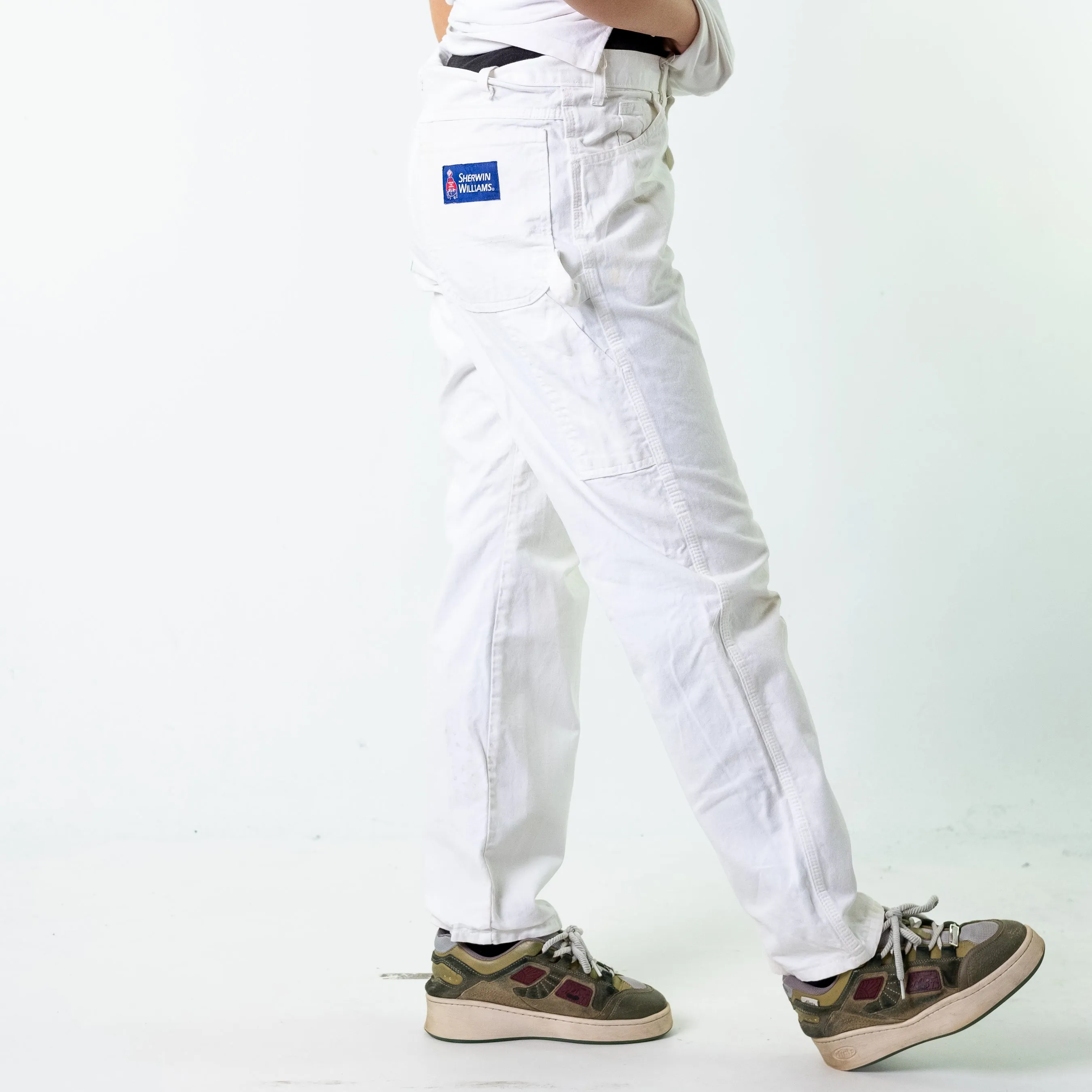 White 90s Dickies  Cargo Skater Trousers Pants Jeans (34x32)