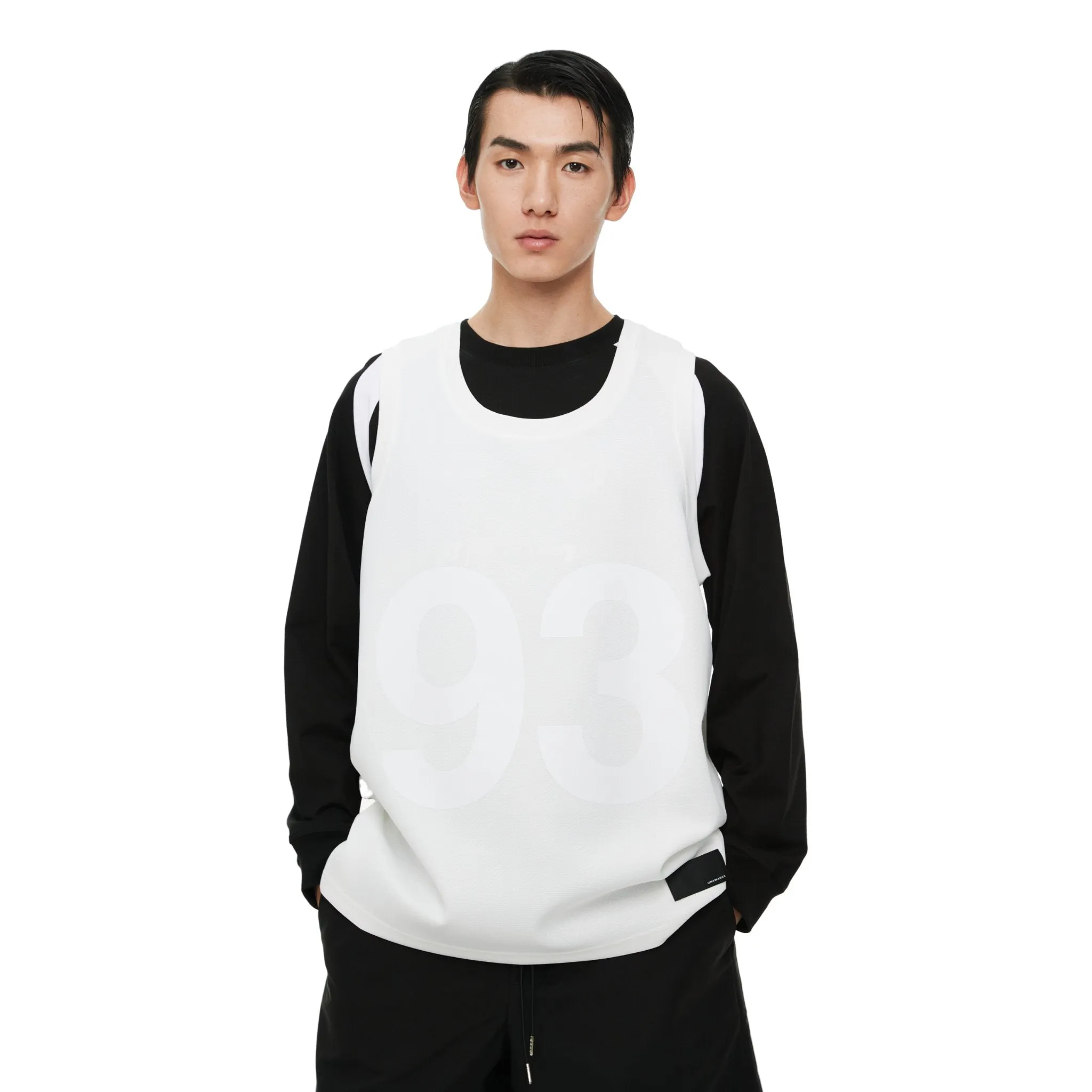 White Basketball 93 Printed Jersey Vest-