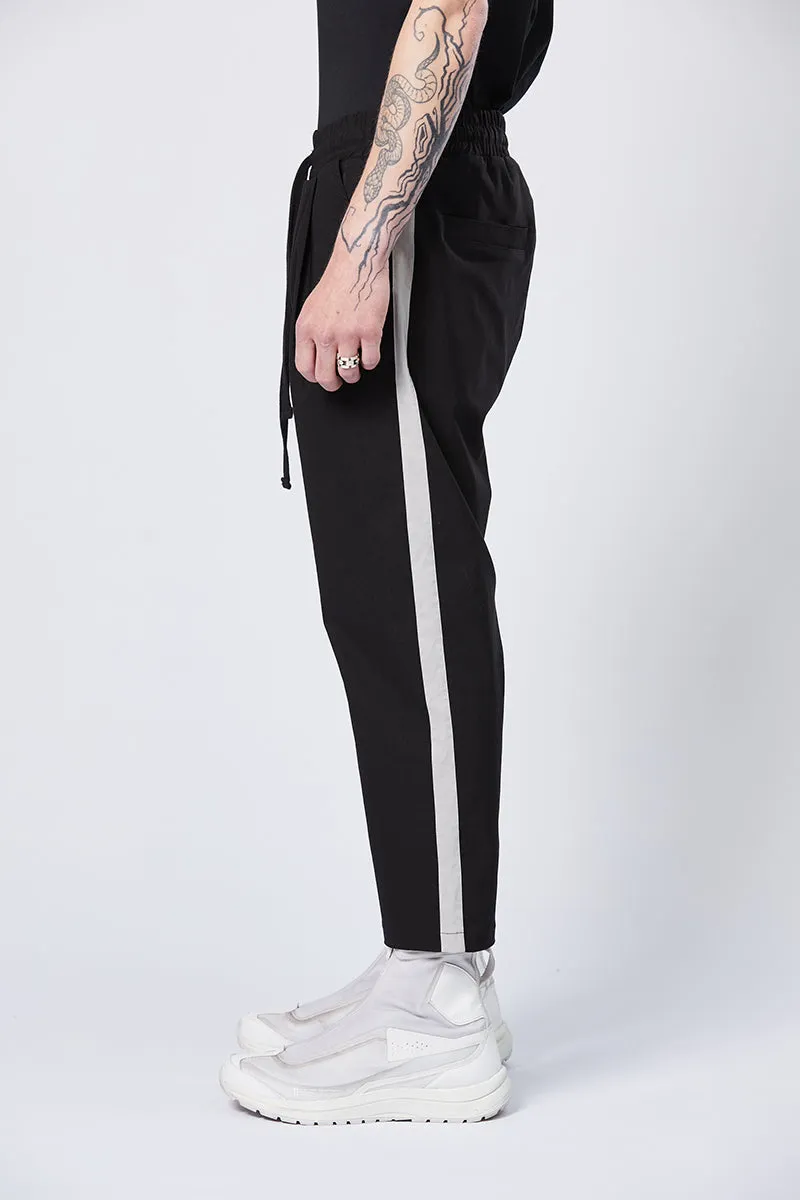 WHITE LINE CROPPED TROUSERS