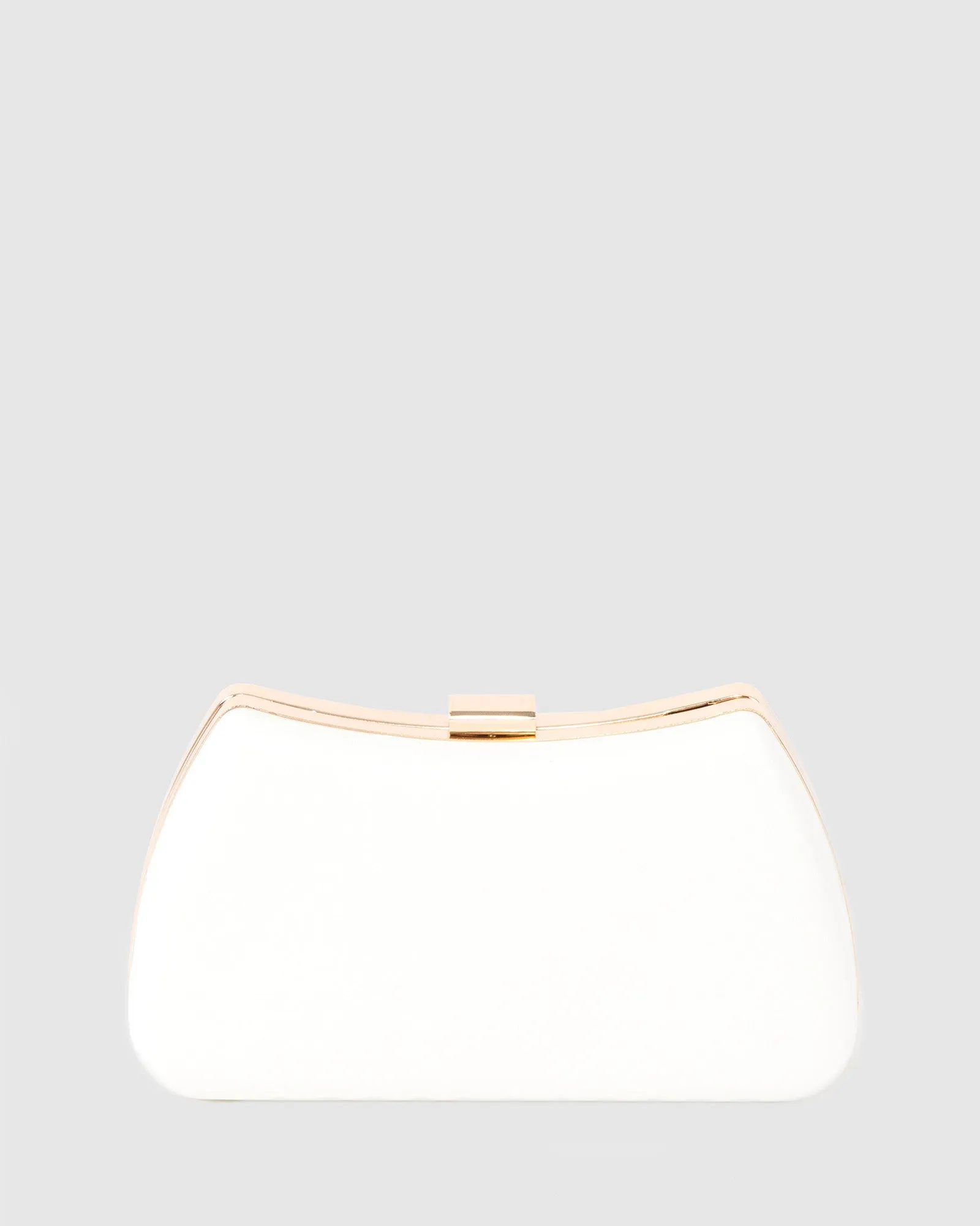 White Lola Hardcase Clutch Bag