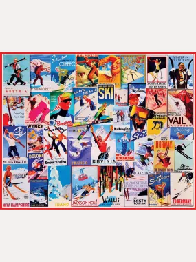     WHITE MOUNTAIN PUZZLES  Ski Posters Puzzle    