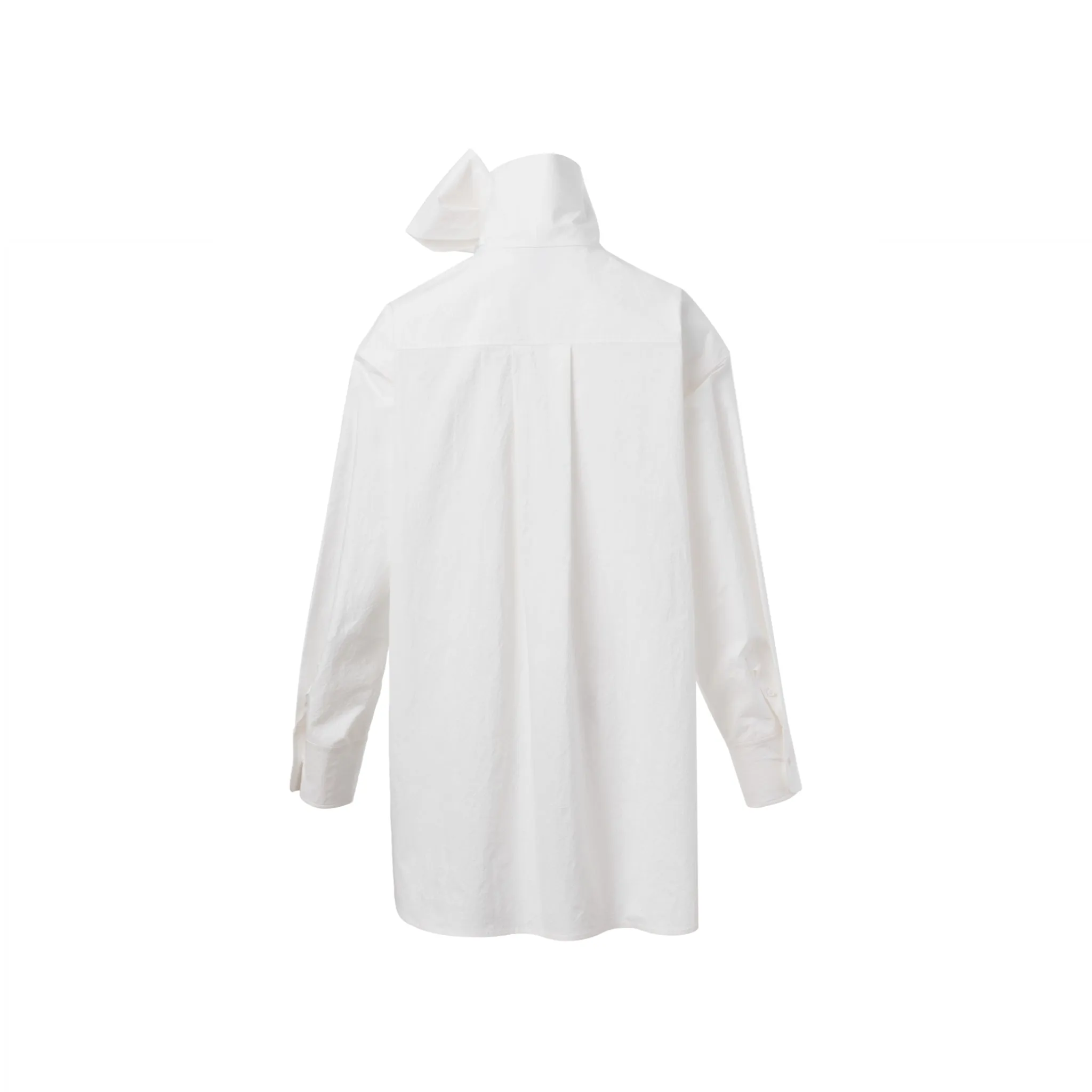 White Necktie Loose Fit Shirt-