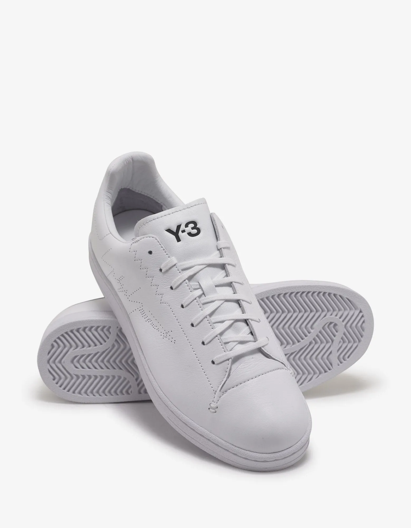 White Yohji Court Trainers