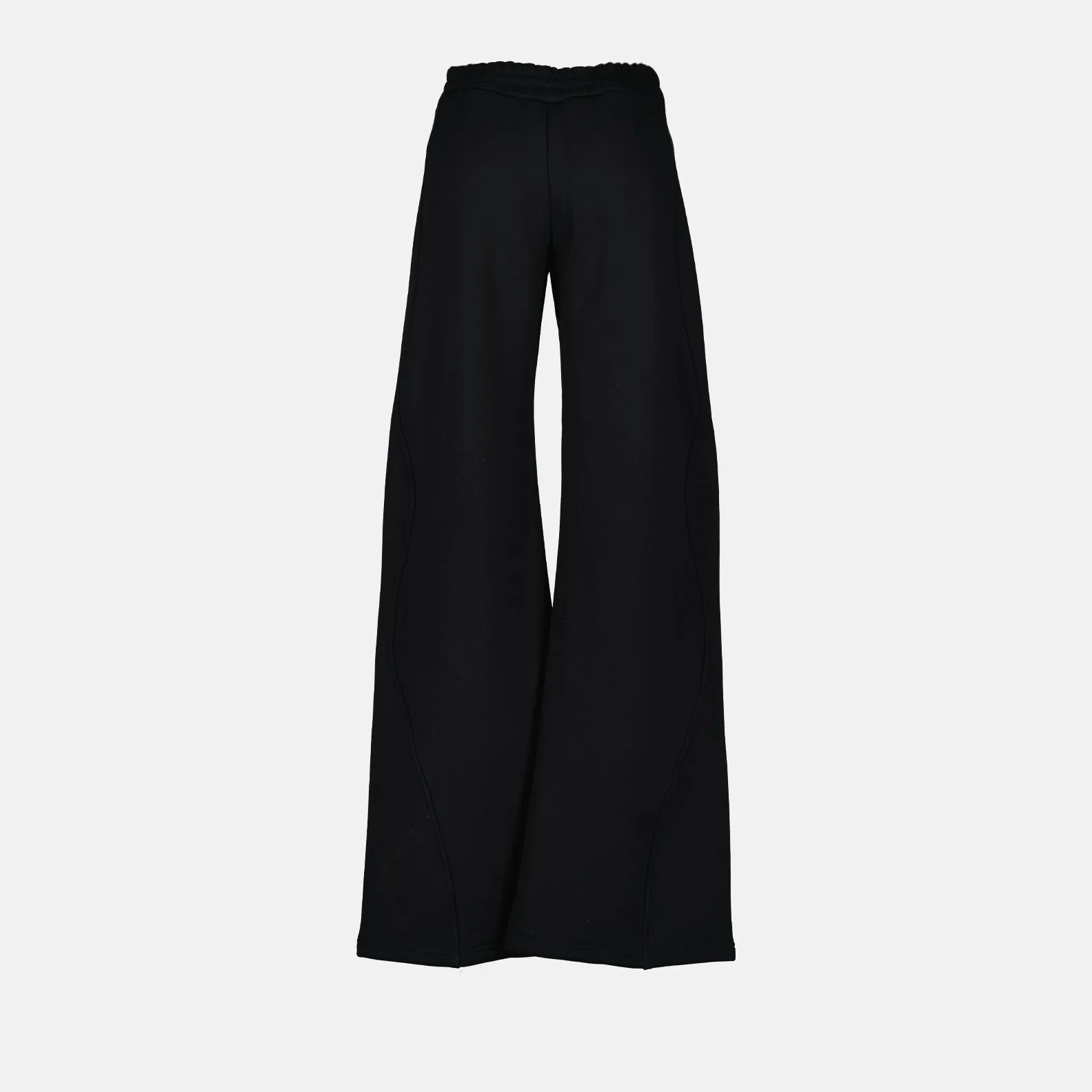 Wide-leg cotton jogging pants