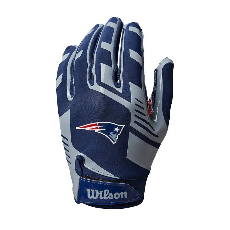 Wilson Youth NFL Stretch Fit Receivers Gloves - New England Patriots