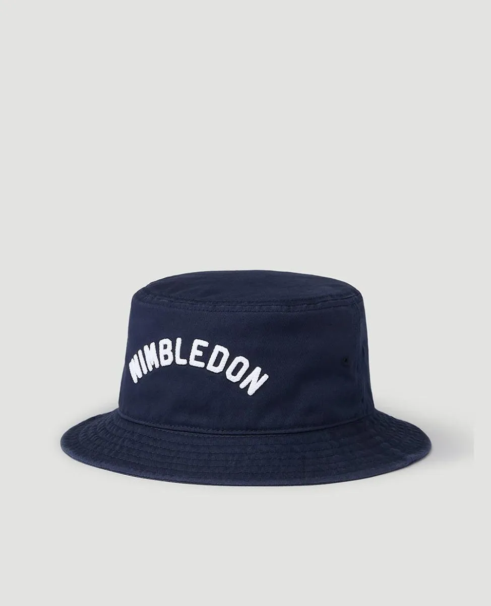 Wimbledon Wordmark Bucket Hat - Navy