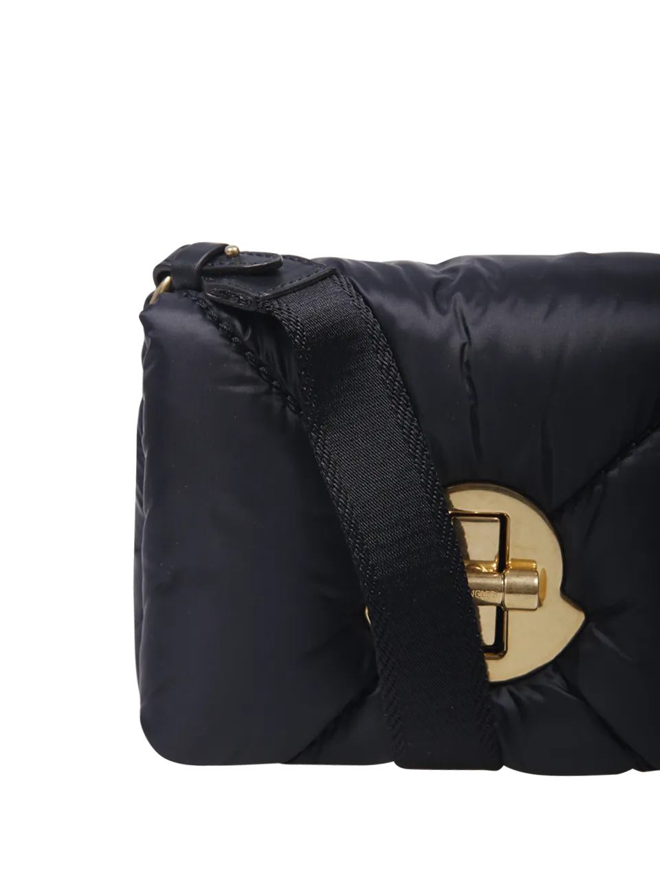 WOMAN MONCLER BLACK POLYAMIDE MINI PUF CROSS BODY BAG