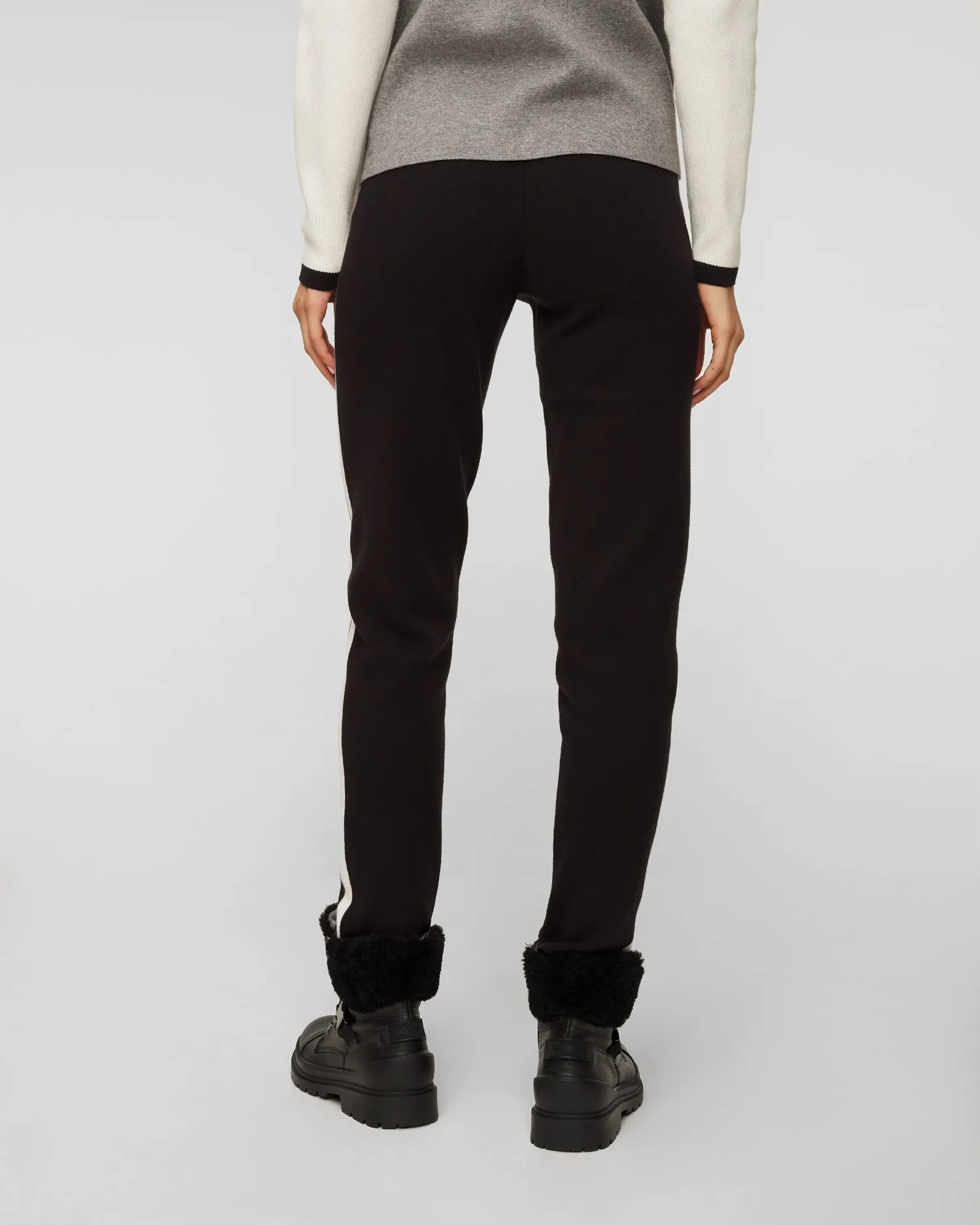Women's black knit fabric trousers Deha d93816-10009