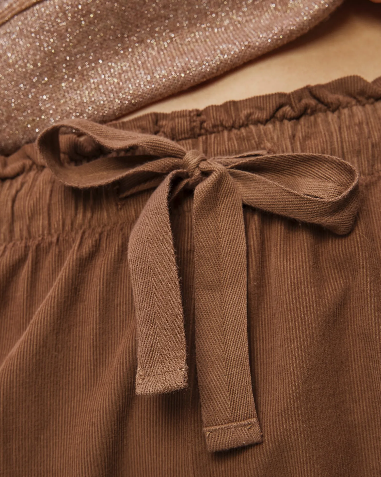 Women's brown corduroy trousers Deha A00586-26117