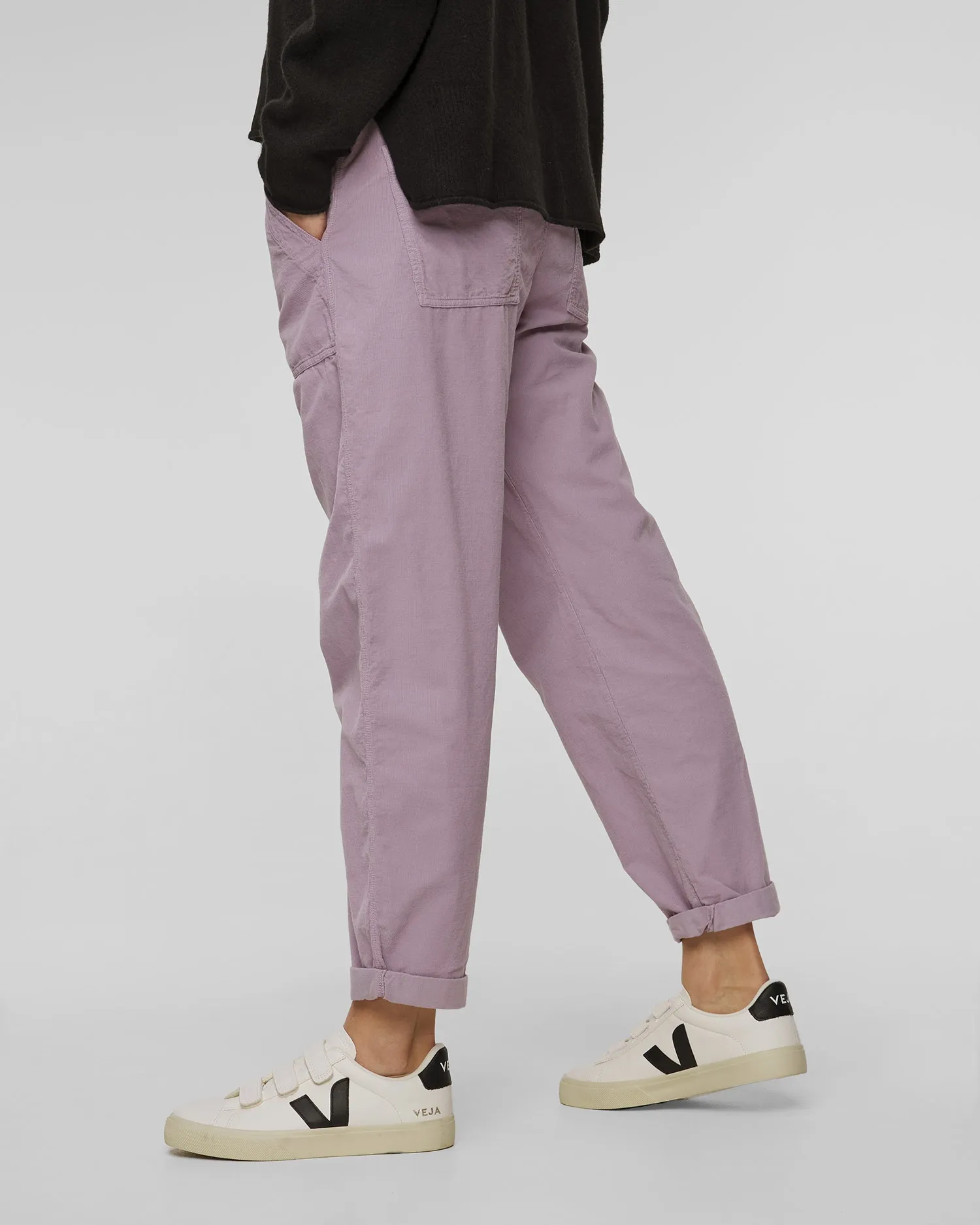 Women's purple corduroy trousers Deha A00585-26403