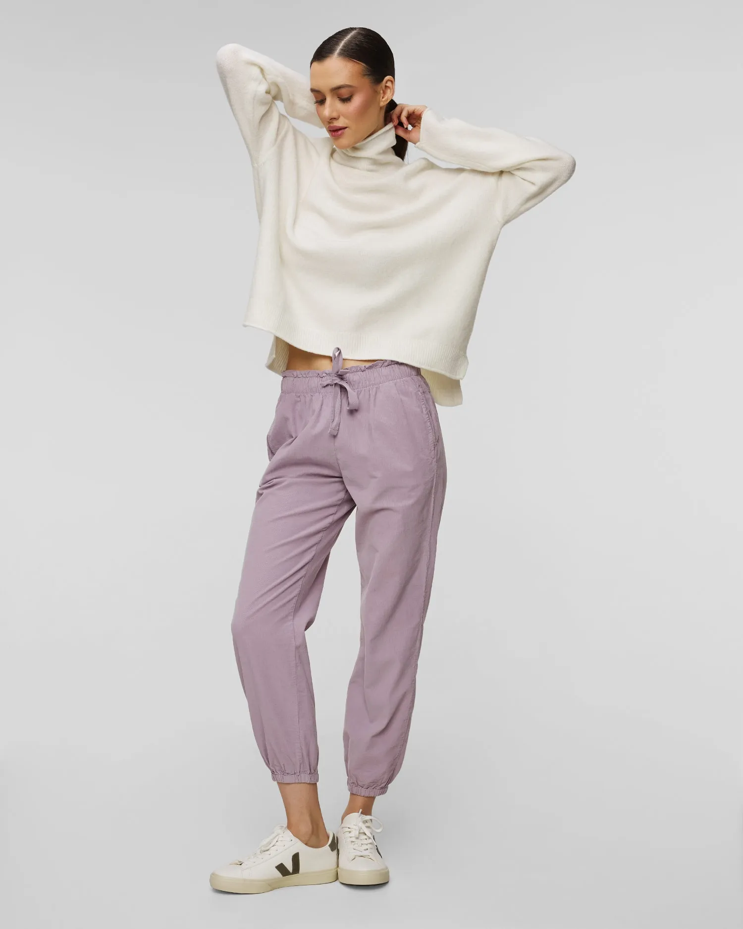 Women's purple corduroy trousers Deha A00586-26403