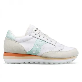 Women's Saucony Jazz Triple Glitter White|LightBlue