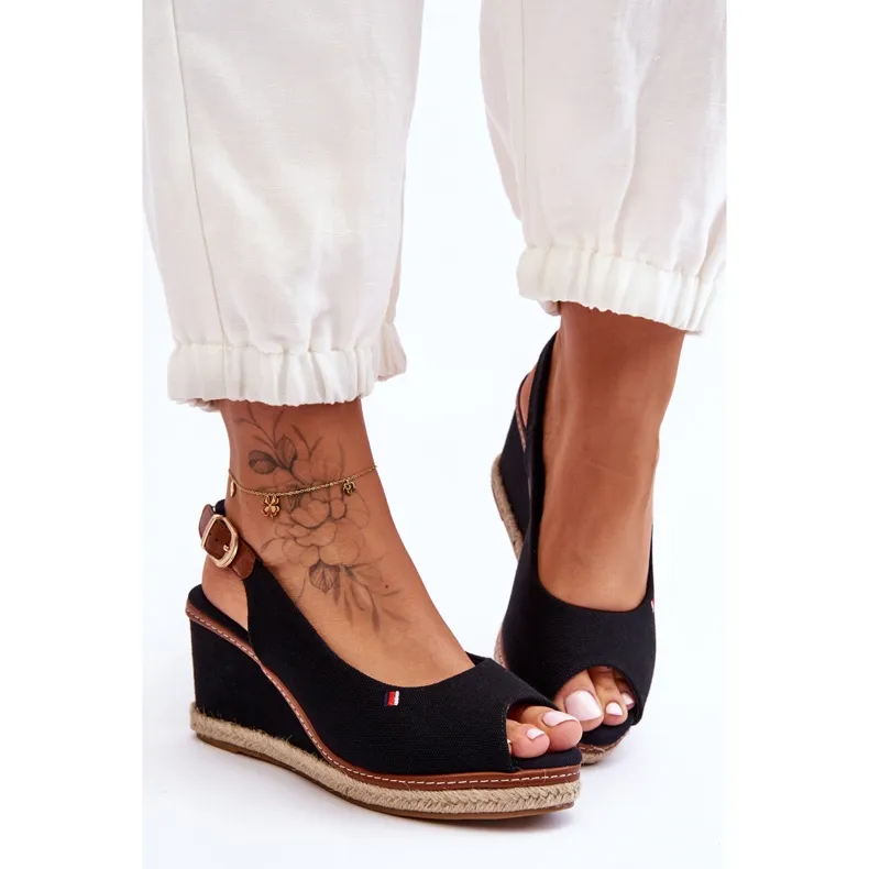 Women's Classic Wedge Sandals Black Katie