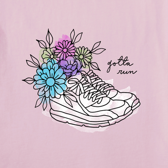 Women's Gotta Run Floral Sneakers Crusher Tee