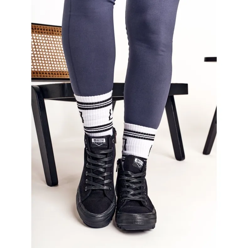 Women's High Sneakers Big Star FF274244 Black