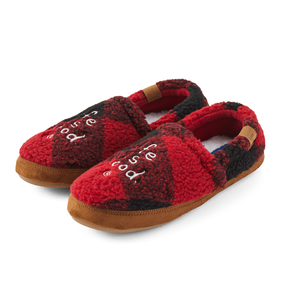Women's LIG Vintage Wordmark Stacked Berber A-Line Slipper