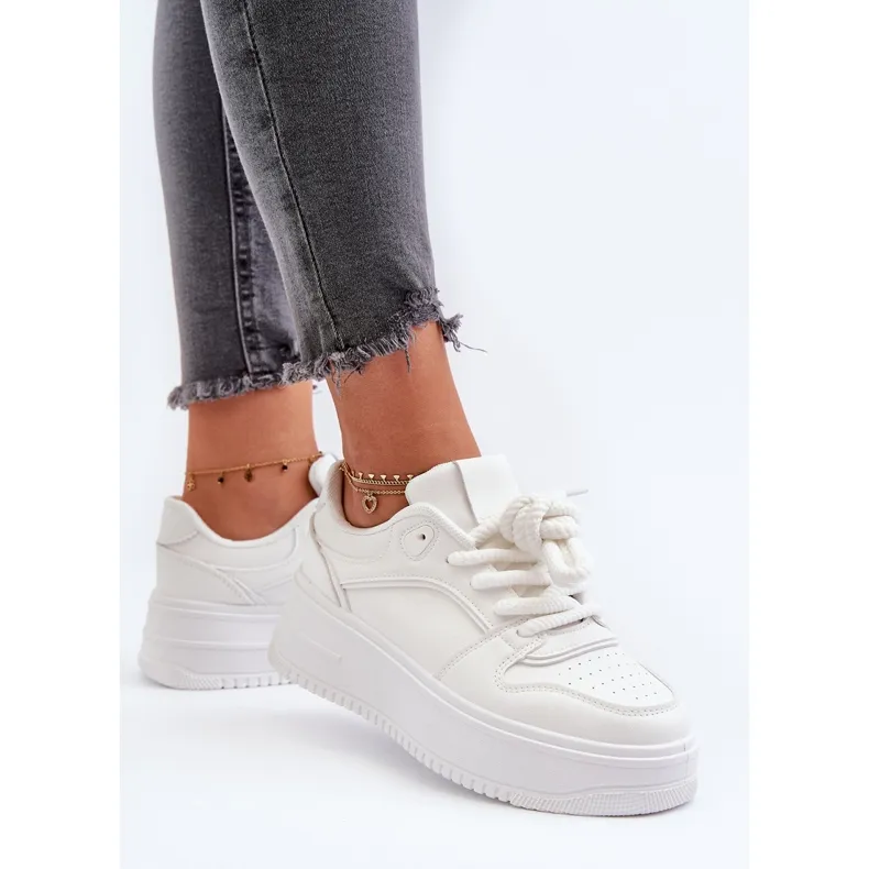 Women's Platform Sneakers Eco Leather White Vhisper