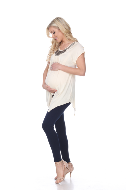 Women's Asymmetrical Pregnancy Tunic Top