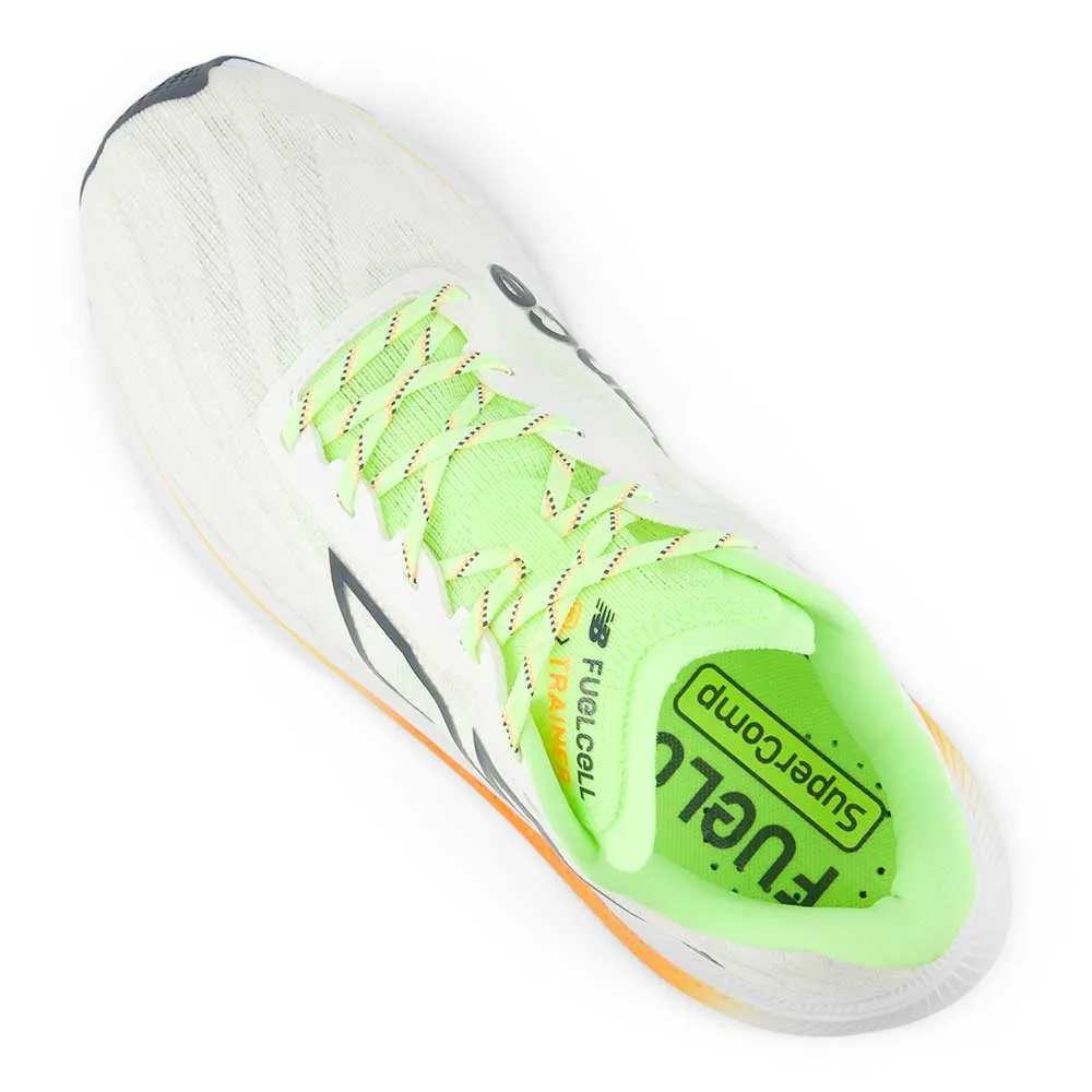 Women's FuelCell SuperComp Trainer v2 Running Shoe - White/Bleached Lime Glo - Regular (B)