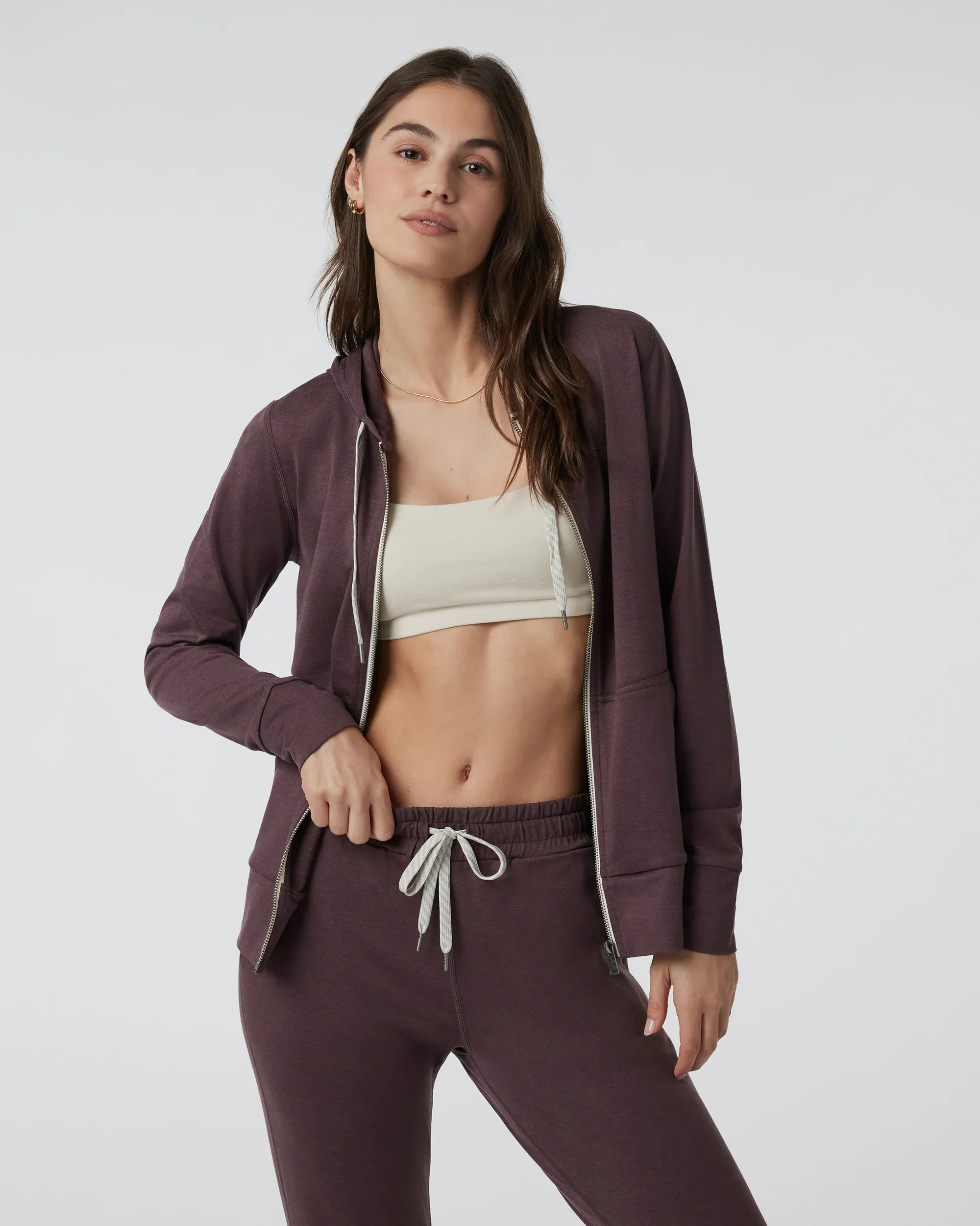 WOMEN'S HALO PERFORMANCE HOODIE 2.0 - HEY ELDERBERRY HEATHER