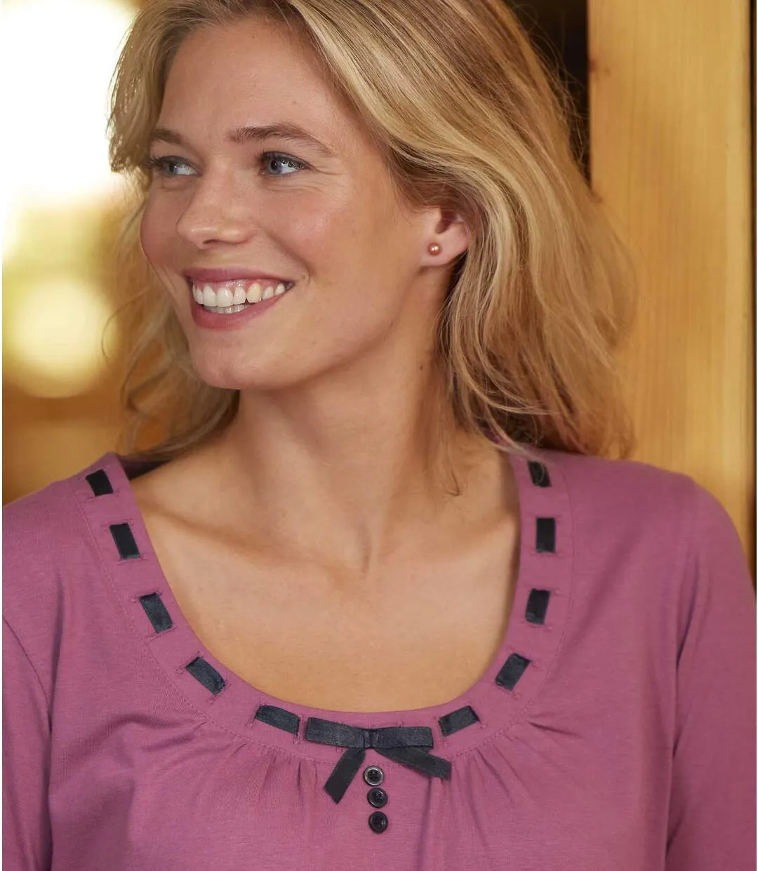 Women's Pink Cotton Pyjamas  