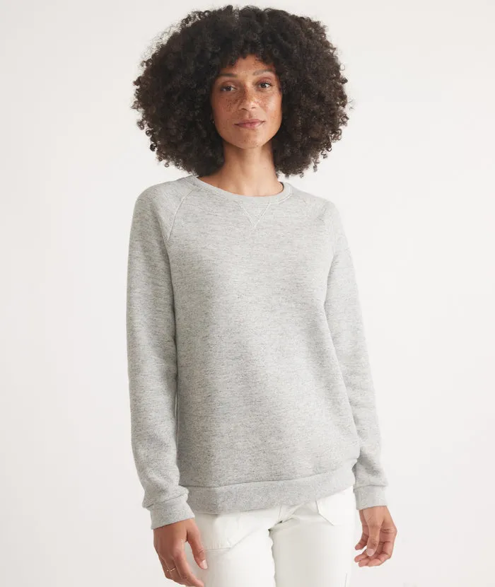 Women's Sherpa Crew Pullover in Heather Grey