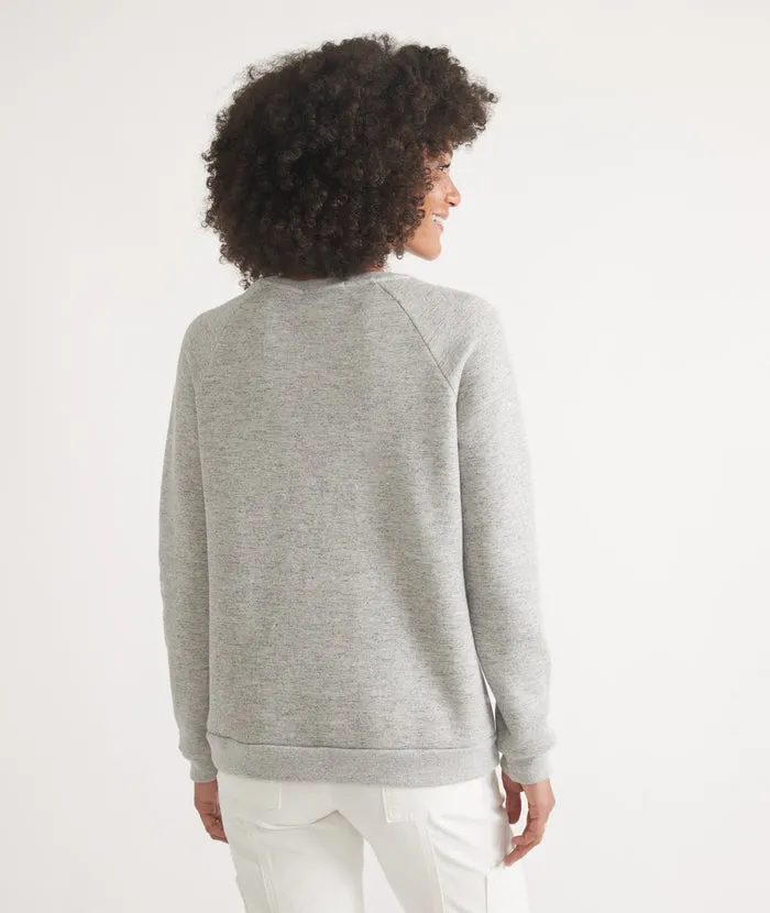 Women's Sherpa Crew Pullover in Heather Grey