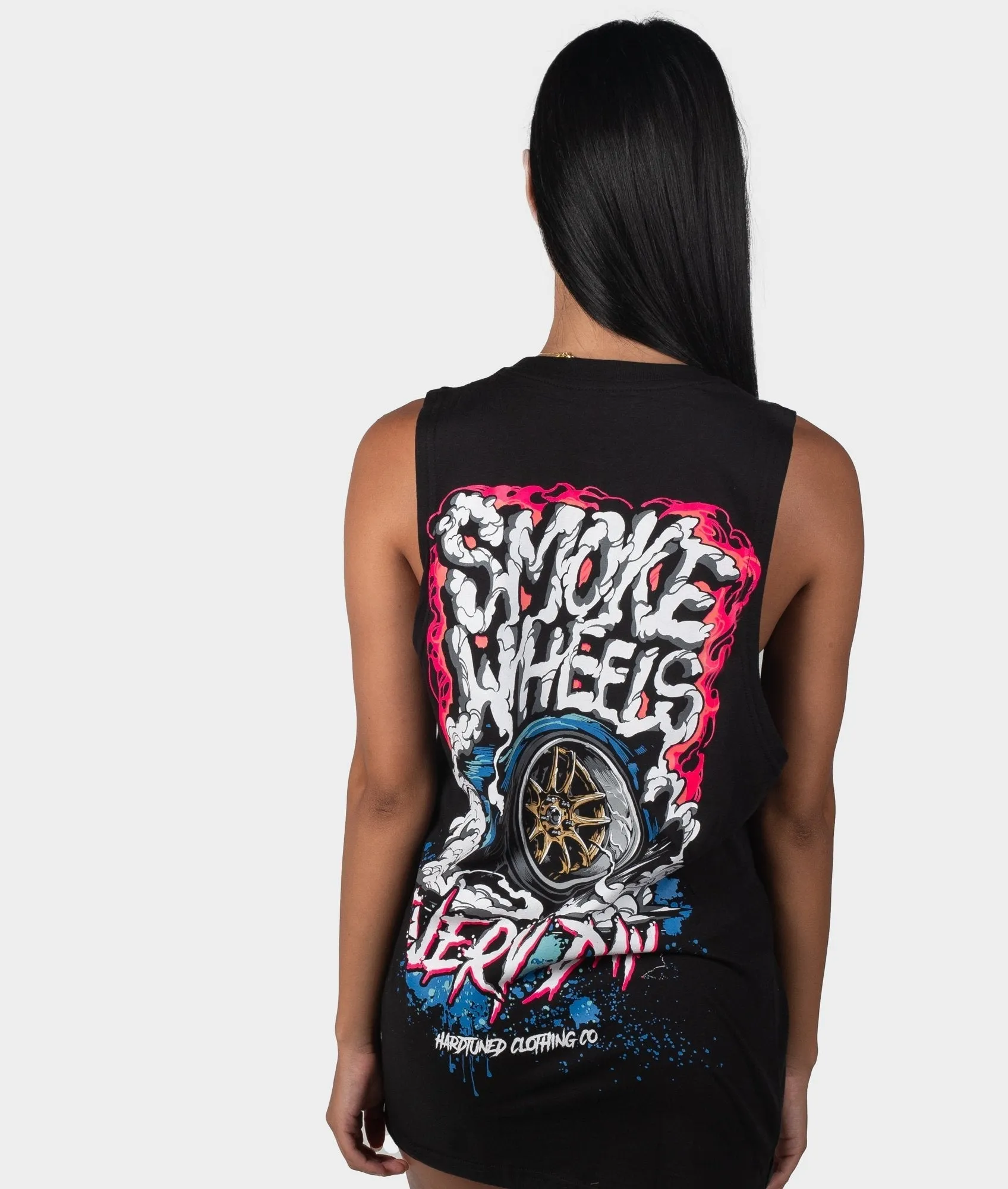 Womens Smoke Wheels Tank Top