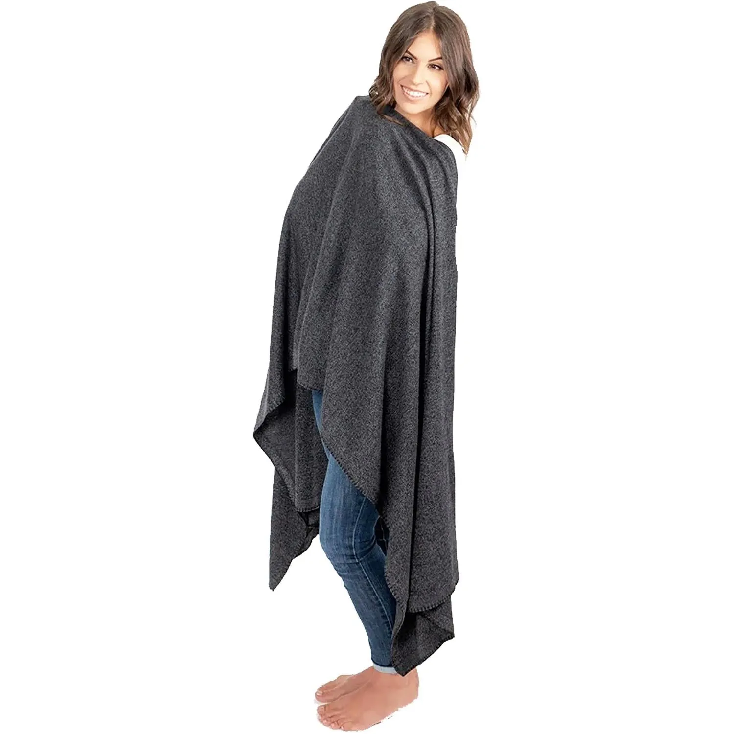 Women's Zestt Organics Organic Cotton Dreamsoft Travel Scarf Graphite