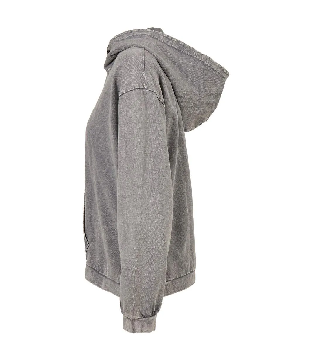 Womens/ladies acid wash oversized hoodie asphalt Build Your Brand