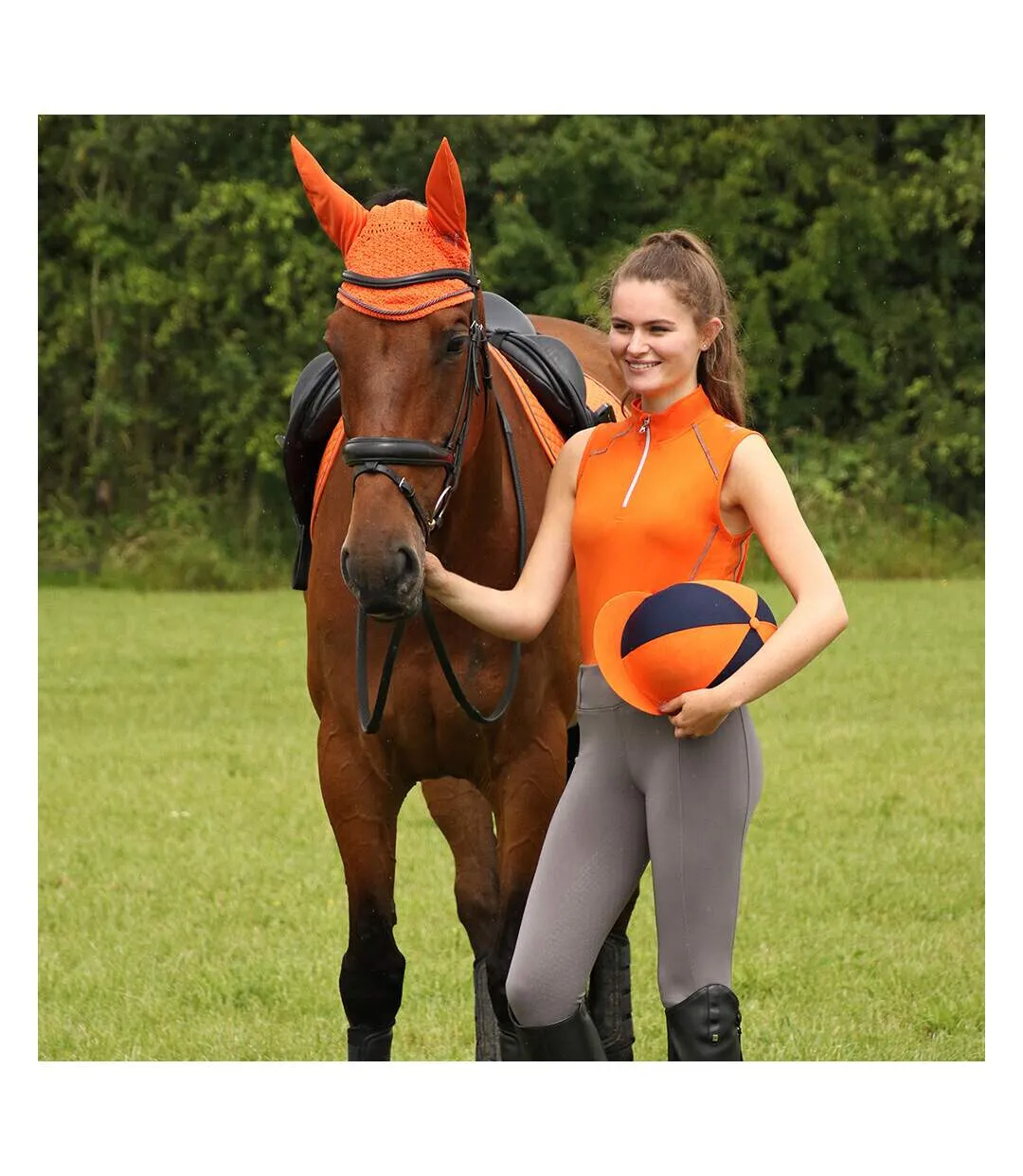 Womens/ladies sleeveless top terracotta orange Hy Sport Active