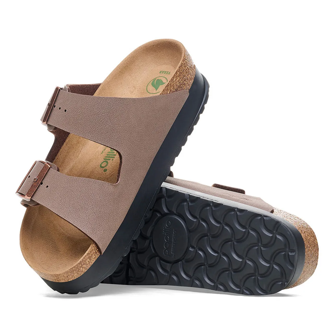 Women's Birkenstock Arizona Platform Vegan Sandals - Mocha