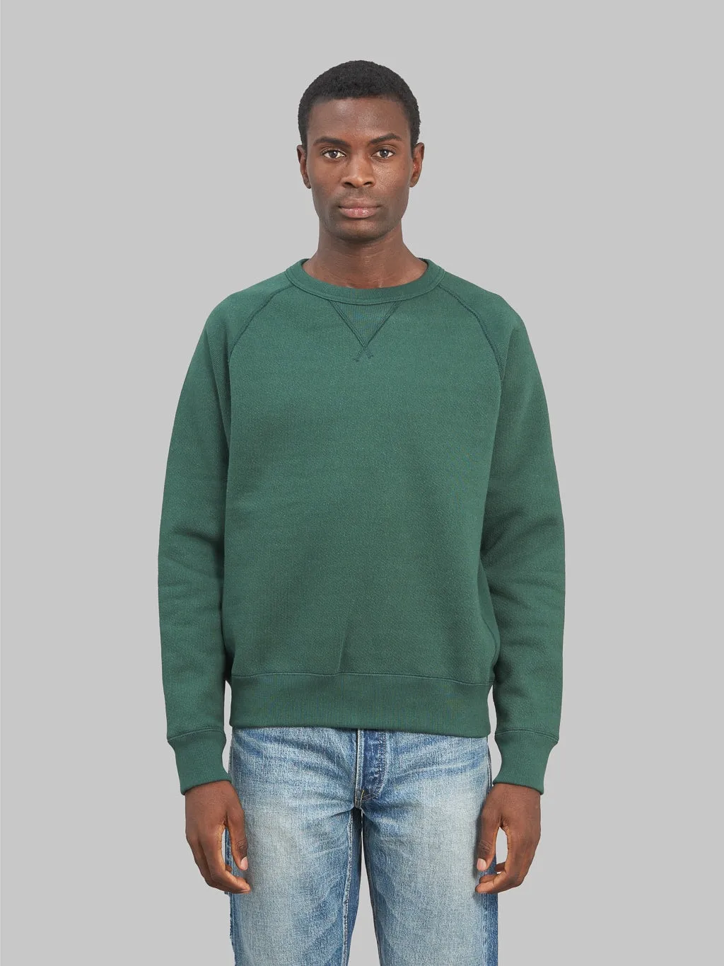 Wonder Looper Pullover Crewneck 701gsm Double Heavyweight French Terry Green