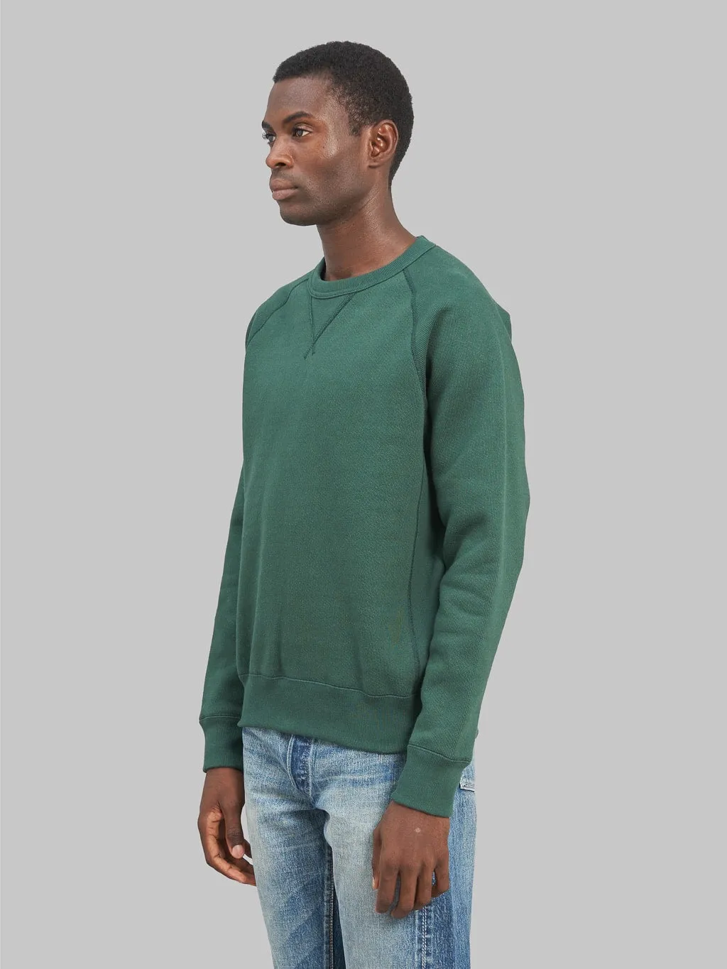 Wonder Looper Pullover Crewneck 701gsm Double Heavyweight French Terry Green