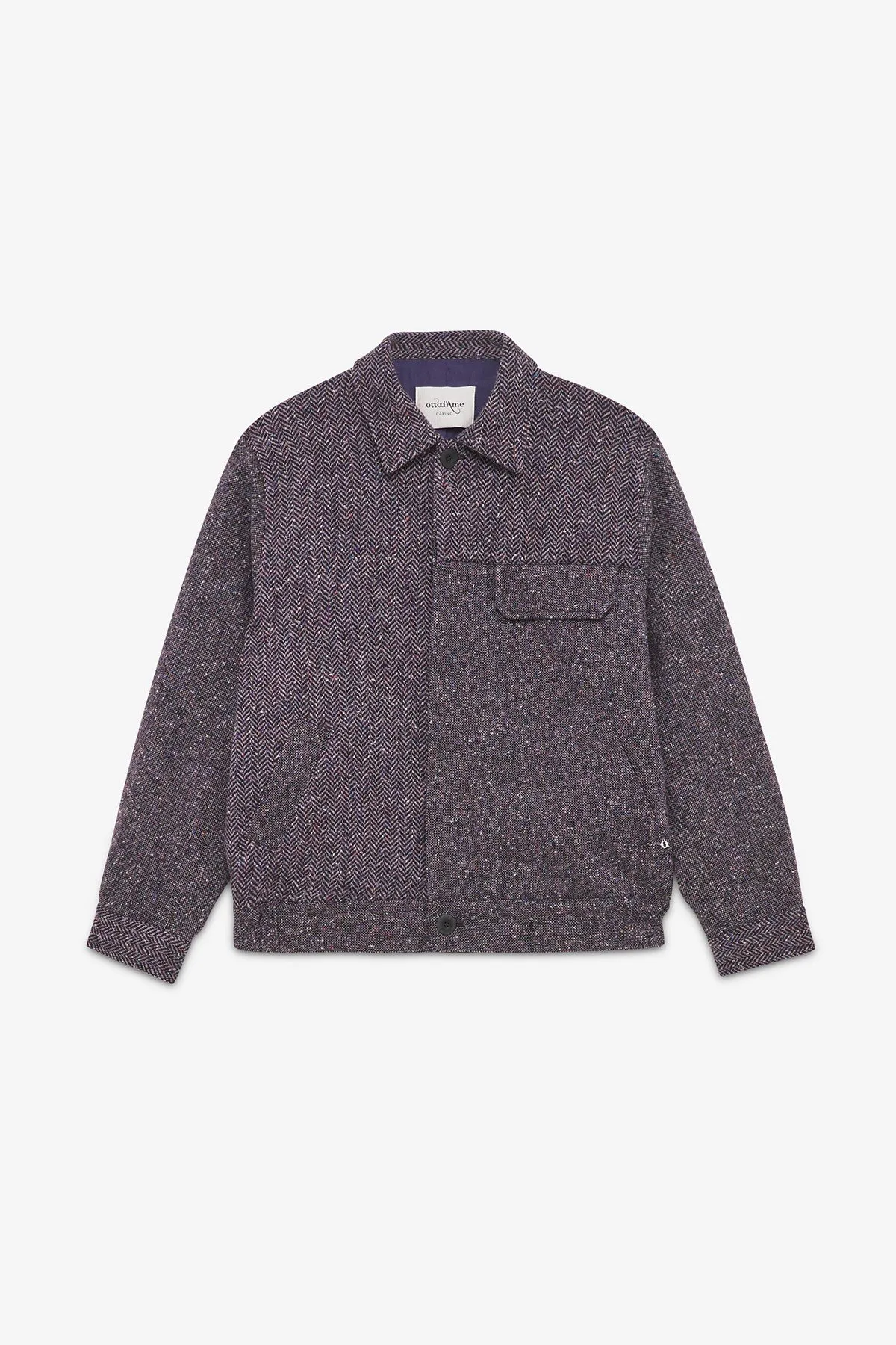 Wool-blend jacket with pocket