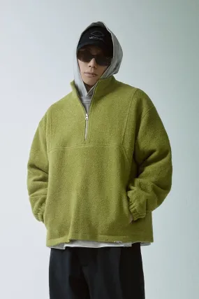 Wool Fleece Half-Zip Jacket