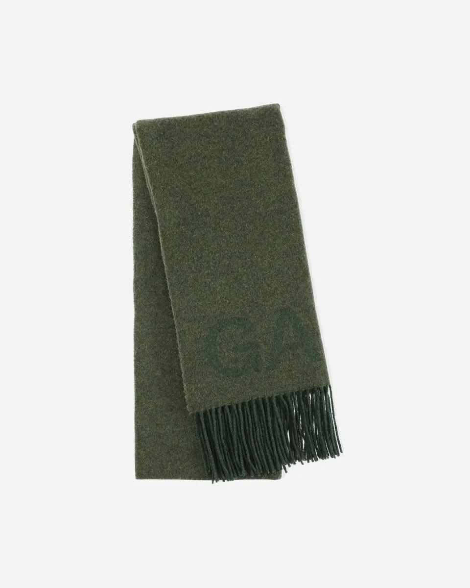 Wool Mix Scarf - Forest Night