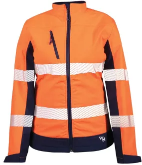 Workhorse WJA008 Jacket - Women - 2-Tone - High Visibility - Softshell - Polyester - Orange/Navy - 6