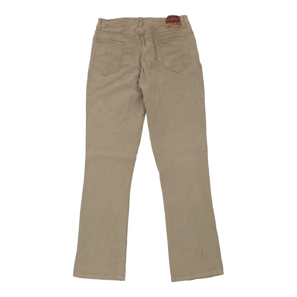 Wpm Trousers - 31W 32L Beige Cotton