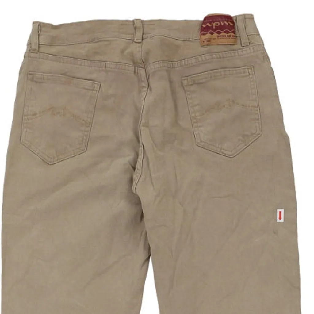 Wpm Trousers - 31W 32L Beige Cotton