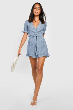 Wrap Frill Hem Romper