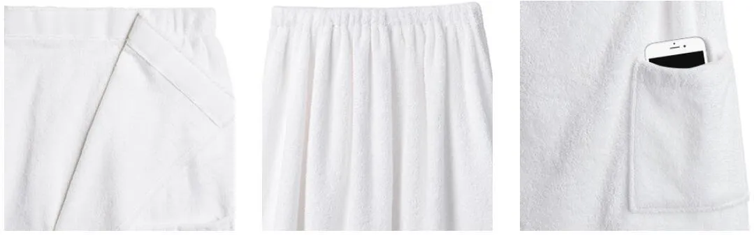 Xituodai Men's soft bathrobes, comfortable home clothes, solid color men's bath dress and nightgown, wearable bathrobe towels an