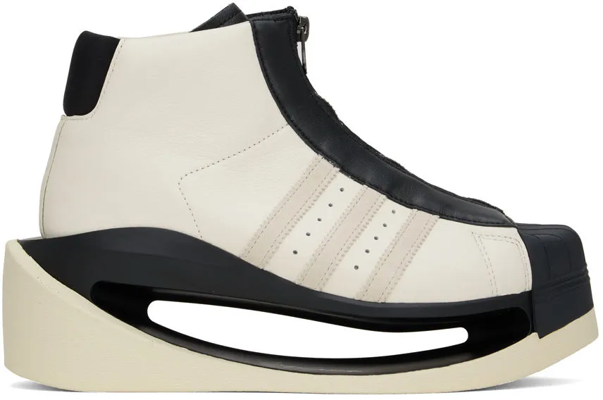 Y-3 Off-White & Black Gendo Pro Model Sneakers